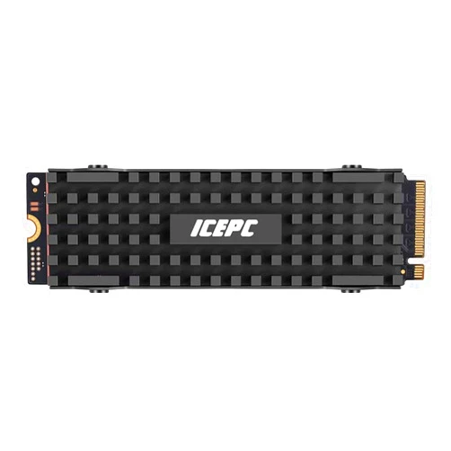 Icepc M.2 PCIE NVME 2280 SSD Graphene Coating Full-Cover Copper Heatsink,SSD Radiator with Thermal Conductive Adhesive for Laptop PC PS5 2280 NGFF Solid State Disk Cooler(Grid Pattern)