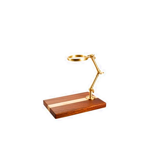 Suwyaner Pour Over Coffee Station Dripper Stand, Pure Copper Coffee Dripper Holder with Wooden Base for Coffee Connoisseurs, Coffee Lovers for Best Coffee Experience