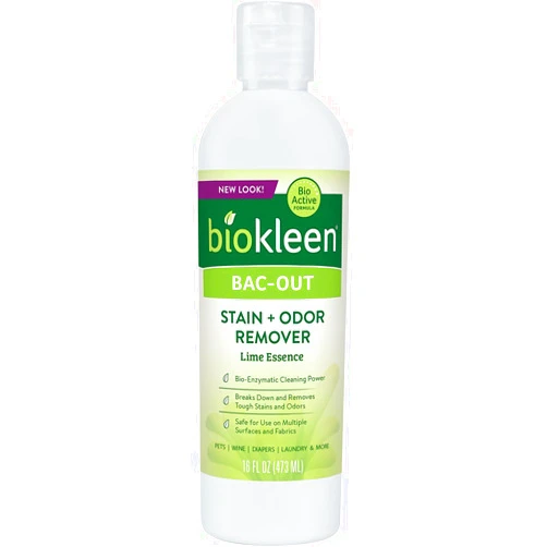 Biokleen Bac-Out Stain+Odor Remover, Destroys Stains & Odors Safely, for Pet Stains, Laundry, Diapers, Wine, Carpets, & More, Eco-Friendly, Non-Toxic, Plant-Based, 16 Ounces