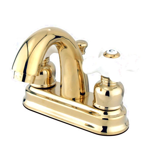 Kingston Brass KB5612PX Restoration 4-Inch Centerset Lavatory Faucet, Polished Brass