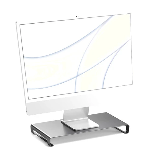 Satechi Aluminum Universal Unibody Monitor Stand - Compatible with MacBook Pro, iMac Pro, Google Chromebook, Microsoft Surface Go, Dell, Asus and more (Space Gray)