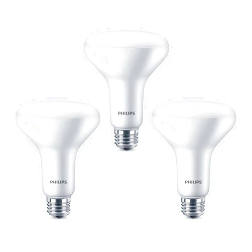 Philips LED Dimmable, Warm Glow Effect BR30 Light Bulb - Pack of 3 - EyeComfort Flicker Free - 7.2W = 65W - 650 Lumen - Soft White (2700K) - E26 Base - Indoor - Title 20