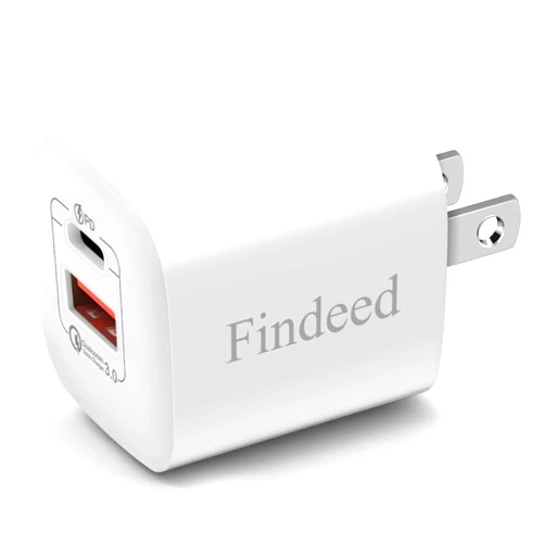 Findeed USB C Charger-PD Charger for iphone,Findeed 33W GaN Dual Port Charger Blocks Support PD charge QC Charge Compatible with iPhone 13/Samsung S21/S20/Google Pixel 6/5 ect