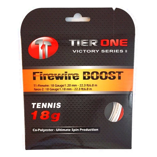 Tier One Sports TRU PRO Firewire Boost - Tennis String (Hybrid Poly/Poly): Ultimate Ball Bite with Added Arm-Friendliness