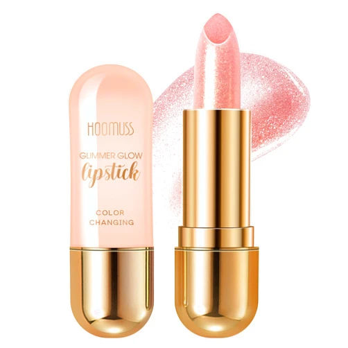 HOOMUSS Glimmer Balm Tinted Lip Balm Moisture Hydrate lipsticks PH Lipstick, Color Changing Lipstick Natural Chapstick Glitter Pink Lip Gloss, Unicorn