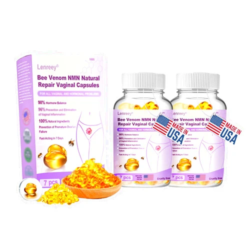 GFOUK Lenreey Bee Venom Natural Repair Vaginal Capsules, Instant Anti-Itch Detox Slimming Repair Capsules, Lanrey Capsules,Instant Anti-Itch Detox Slimming Products (2 Bottle)