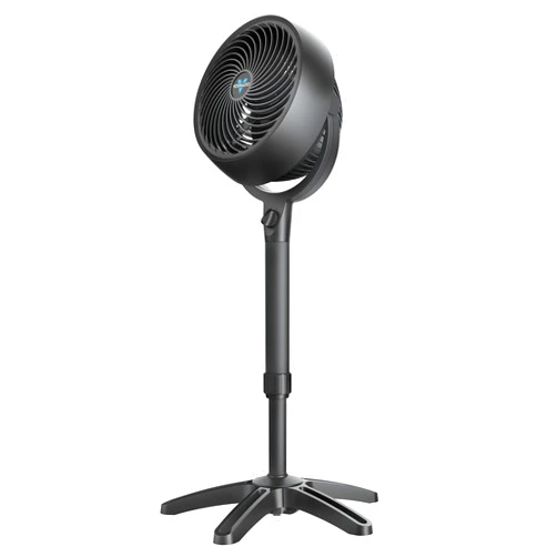 Vornado 683 Medium Pedestal Whole Room Air Circulator Fan, 3 Speed Control, Adjustable Standing Height, 32 to 38 Inches, Black