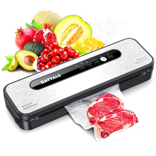 GUTTALE [2022 New] Precision Vacuum Sealer Machine for Food Preservation and Sous Vide, 6 IN 1 Automatic Food Vacuum Sealer with Starter Kit, Dry & Moist Food Modes, Led Indicator Light, Compact Design