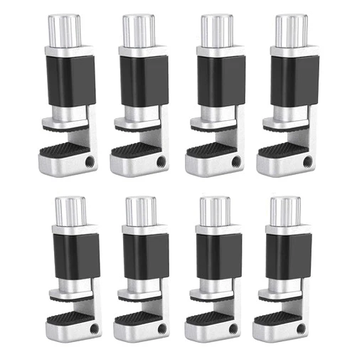Qiilu Screen Clamps Cohk Phone Repair Clamps Rubber Aluminum Alloy 8Pcs Adjustable Clip Fixture Lcd Screen Fastening Securing Clip Clamp Phone Tablet Repair Tool (8PCS)