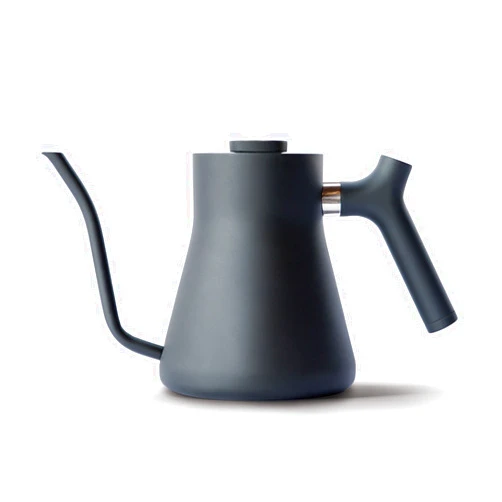 Fellow Stagg Stovetop Pour-Over Coffee and Tea Kettle - Gooseneck Teapot with Precision Pour Spout, Built-In Thermometer, Matte Black, 1 Liter