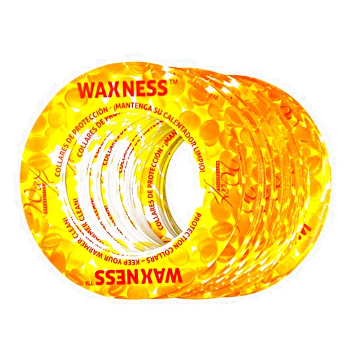Wax Necessities Waxness Waxing Protection Collars 50 Pack Yellow Fits Most 14 Ounces Tin Brands