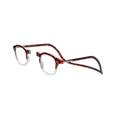 CliC Magnetic Reading Glasses, Computer Readers, Replaceable Lens, Adjustable Temples, Vintage, (Tortoise/Clear, 2.50 Magnification) Tortoise/Clear 2.5 x
