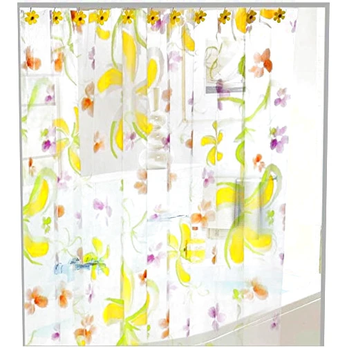 Garden at Home 13 Pcs Set Garden Home Shower Curtain with Hooks No More Mildew 72