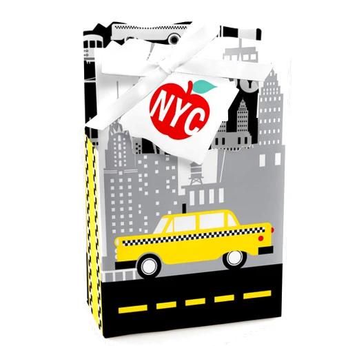 Big Dot of Happiness NYC Cityscape - New York City Party Favor Boxes - Set of 12