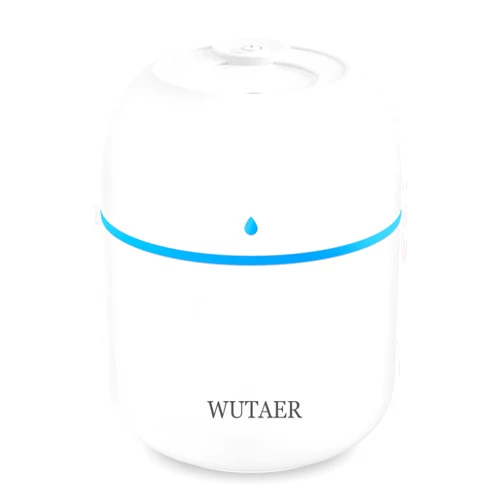 WUTAER Portable Small Humidifier, WUTAER USB Personal Desktop Humidifier for Car, Office Room, Bedroom, Auto Shut-Off, 2 Mist Modes, Super Quiet(220ml, White)
