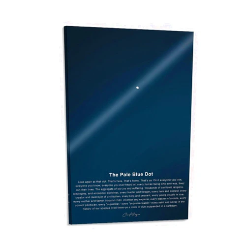 Generic Carl Sagan Pale Blue Dot Art Poster, Inspirational Quote, Astronomy Minimalist Poster, (2) Poster Decorative Painting Canvas Wall Art Living Room Posters Bedroom Painting 12x18inch(30x45cm)