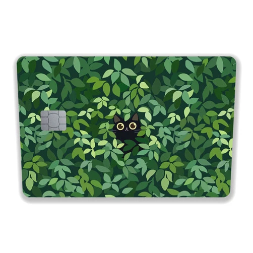 Siayaharu Cute Cat Small Chip Credit Card Stickers Slim Waterproof Anti-Wrinkling Removable Vinyl Decals Debit Card Skin Cover