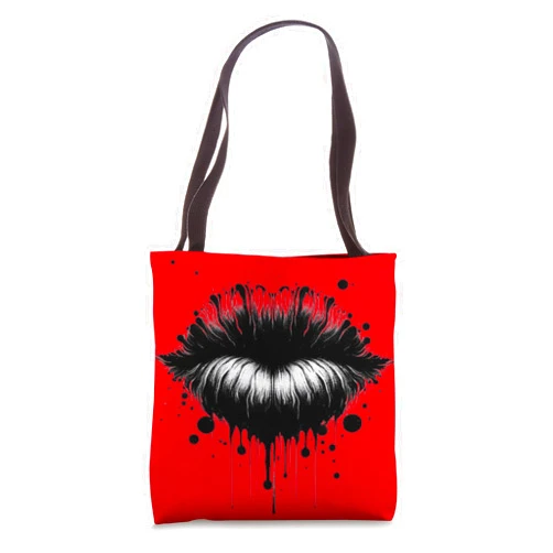 Discovery Branding Drip Kiss Lips Tote Bag