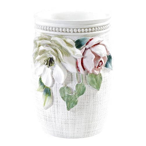 Avanti Linens - Tumbler, Guest Bathroom Essentials, Floral Home Decor (Spring Garden Collection)