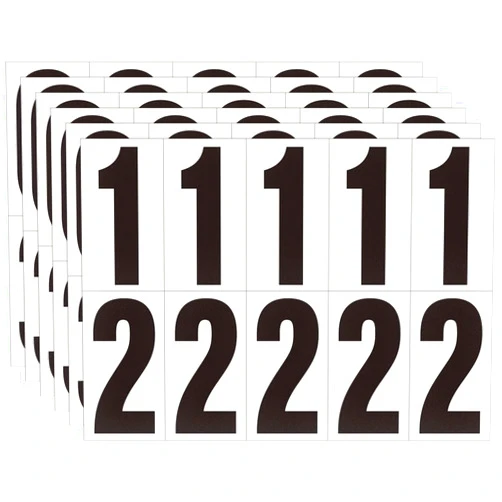 OLADOT 3 inch Adhesive Numbers for Mailbox, House Numbers, Reflective Number Sticker, Mailbox Decals, Address Number, Trash Cans Decal, for Outside (Black/White)