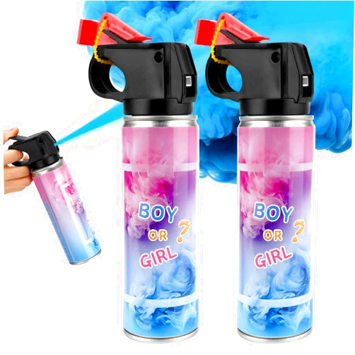 QIYVLOS Gender Reveal Fire Extinguisher 2 Packs, Gender Reveal Smoker Bomb, Gender Reveal Ideas, Baby Boy Reveal Party Ideas for Gender Reveal Decorations (Small, Blue)