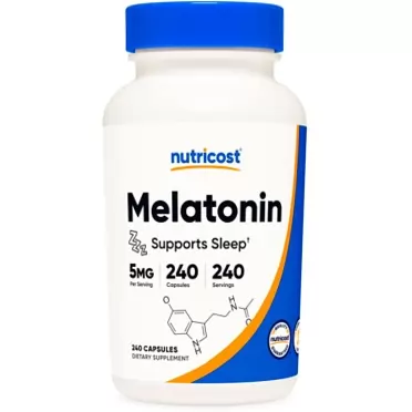LLK Melatonin 5mg, 240 Capsules - 5mg Per Serving, Non-GMO, Gluten Free