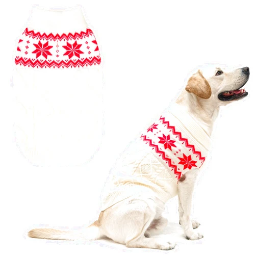 SCIROKKO Warm Winter Dog Sweater - Cold Weather Pet Clothes for Small Medium Large Dogs Indoor Outdoor, Soft Classic Knit Puppy Apparel