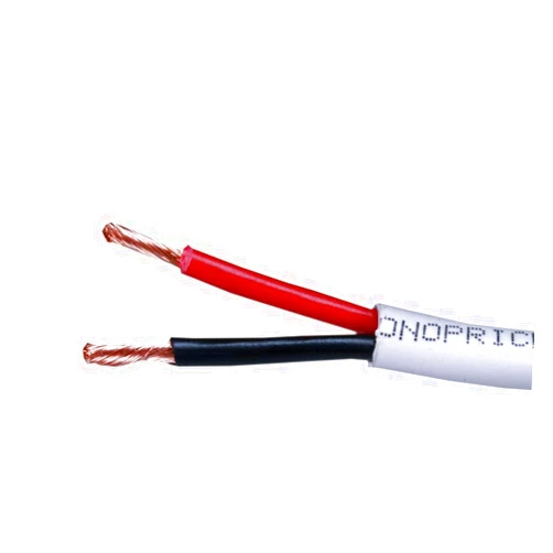 Monoprice Speaker Wire, CL2 Rated, 2-Conductor, 16AWG, 100ft, White