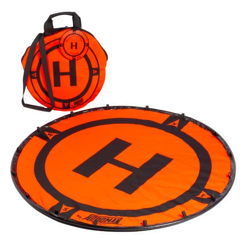 Hoodman 3 Foot Weighted UAV Drone Landing Pad - fits Matrice 4E, Mini 4 Pro, mini 3 pro, mavic, spark - Durable, No Stakes Required, collapses to 1/3 of deployed size