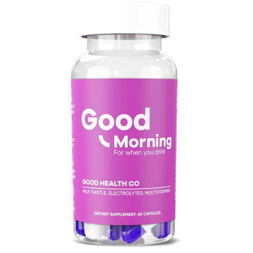 Good Health Co Good Morning - Hangover Pills | Clinically Tested | Wake up feeling fresh with Electrolytes, Milk Thistle + DHM