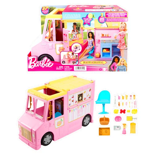 Barbie Sets, Lemonade Truck Playset With 25 Pieces