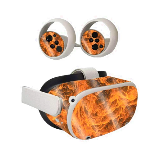 MIGHTY SKINS MightySkins Glossy Glitter Skin Compatible with Oculus Quest 2 - Burning Up | Protective, Durable High-Gloss Glitter Finish | Easy to Apply, Remove, and Change Styles | Made in The USA
