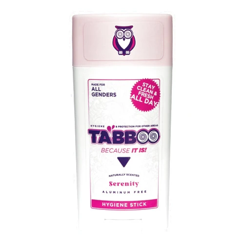 TABBOO Hygiene Stick | Deodorant for your Butt - Assists with Wiping - All Natural and Aluminum Free - Anti-Chafe - Protection for your Whole Body (Serenity)