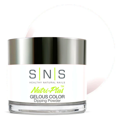 SNS Healthy Natural Nails SNS Nail Dip Powder, Gelous Color Dipping Powder - Les Mis (White Natural Nudes/Pastel, Cream) - Long-Lasting Dip Nail Color Lasts 14 Days - Low-Odor & No UV Lamp Required - 1 OZ