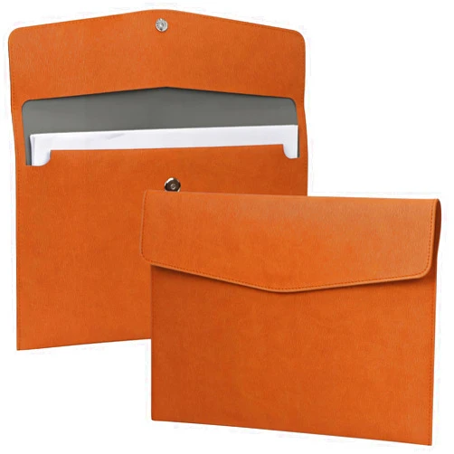 FYY File Folder, PU Leather A4 Document Holder File Organizer Filing Envelope Portfolio Case Tablet Sleeve with Magnetic Snap Closure for Home School Office Stationery Brown