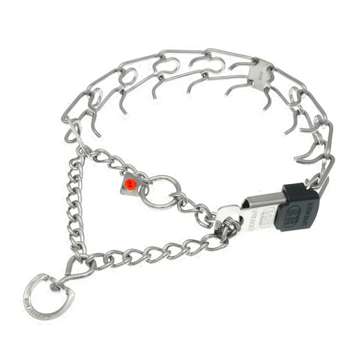 Herm Sprenger Stainless Steel Dog Collar with Quick Release ClicLock Buckle for Small Medium Large Dogs Training Collar for Dogs Made in Germany (23in x 3.2mm)