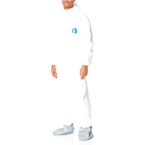 Oeream DuPont unisex-adult TY122S-XL-EACH Disposable Elastic Wrist, Bootie and Hood Tyvek Coverall Suit 1414, X-Large, White