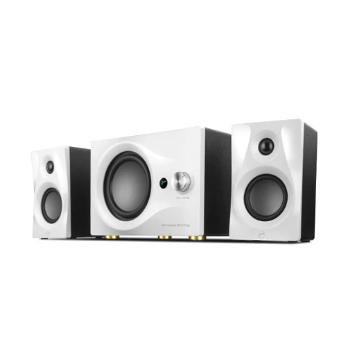 HiVi-Swans M10 Plus White Bookshelf Speaker, Bluetooth Powered Computer Speakers with Subwoofer 2.1 Home Speakers Stereo System – 60W RMS – AUX Audio