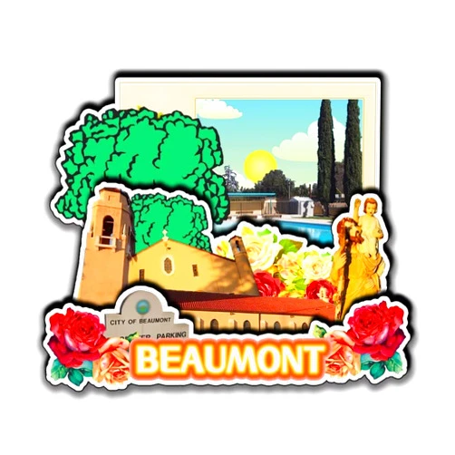 Kaisrlse Beaumont California USA Fridge Magnet 3D Wooden Craft Funny City Travel Souvenir Collection Home Kitchen Office Decoration