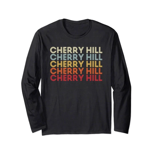 Cherry Hill Virginia Cherry Hill VA Retro Vintage Text Long Sleeve T-Shirt