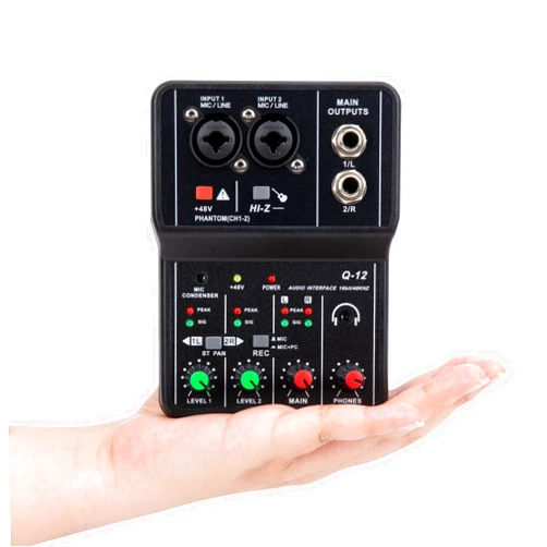 YOUSHARES 2 Channel USB Audio Interface for Recording Music, AudioBox Mic Preamps 48v 2 Channel for Streaming and Podcasting Recording