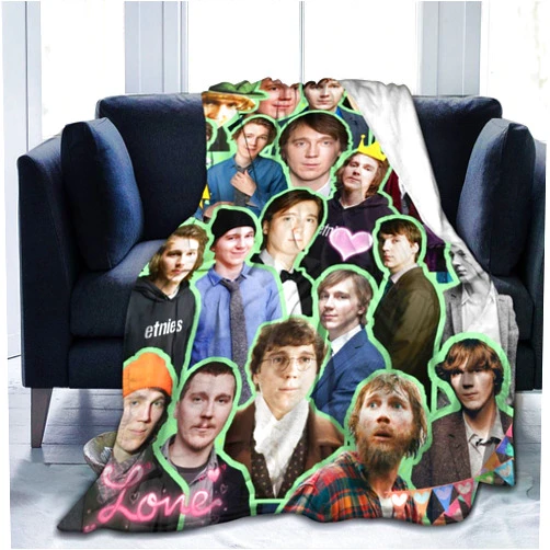 Vixenique Blanket Paul Dano Soft and Comfortable Wool Fleece Throw Blankets for Sofa Office car Camping Yoga Travel Home Decoration Cozy Plush Beach Blanket Gift