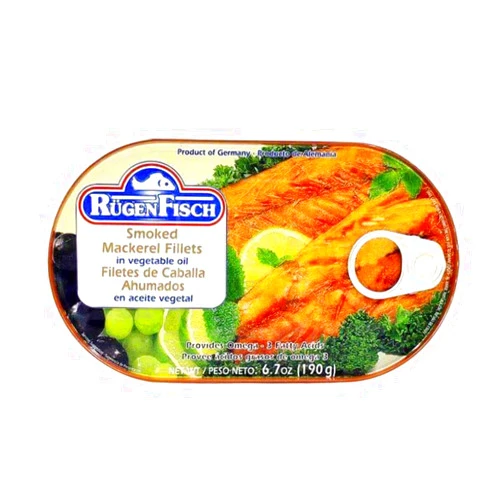 Rügen Fisch RügenFisch Smoked Mackerel in Vegetable Oil, 6.7 Ounce