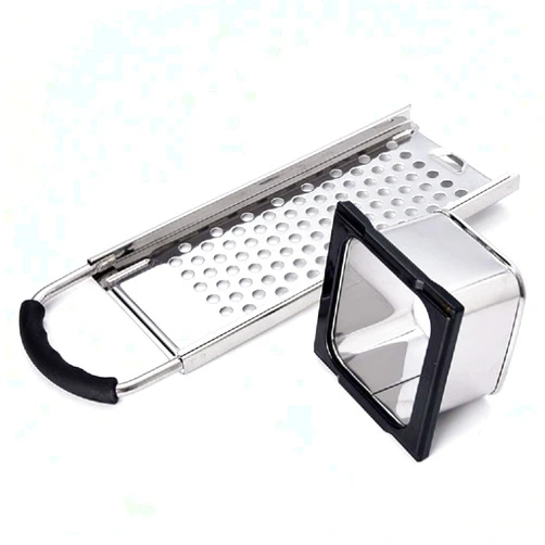 TIYOORTA Stainless Steel Spaetzle Maker Homemade Noodle Dumpling Making Tool with Safety Pusher and Comfortable Rubber Handle
