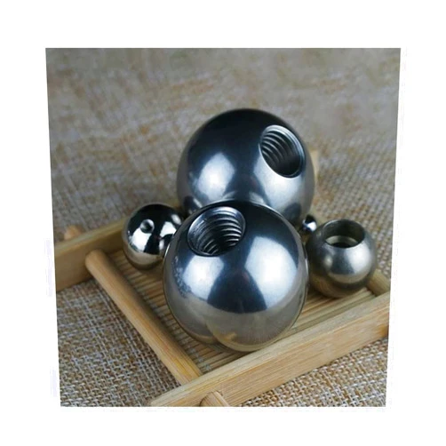 WALENI 4PCS M5 M8 Thread Half Hole Solid Stainless Steel Metric Thread Steel Ball Drilling Tapping Steel Ball Ø12 15mm(12mm x M5)