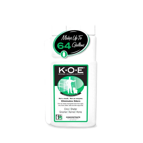 Odorcide, Thornell KOE Kennel Odor Eliminator Concentrate, Great for Cages, Runs, Floors & More, Pet Odor Eliminator for Home & Kennel w/Safe, Non-Enzymatic Formula, 16 oz, White – Not A Spray Bottle