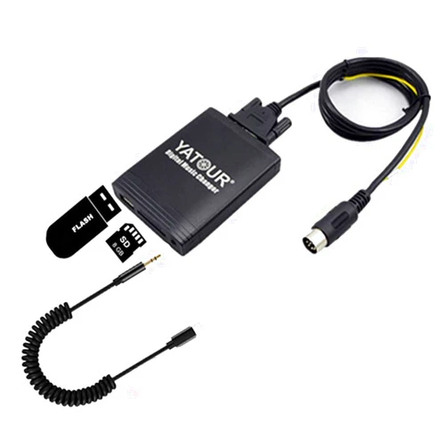 Hongruibo Volvo Stereo AUX Adapter, Digital Car Input Interface with SD Card, MP3 3.5mm AUX in, Music Player for Volvo HU-XXX Series 1995-2009 (M06-VOLHU)