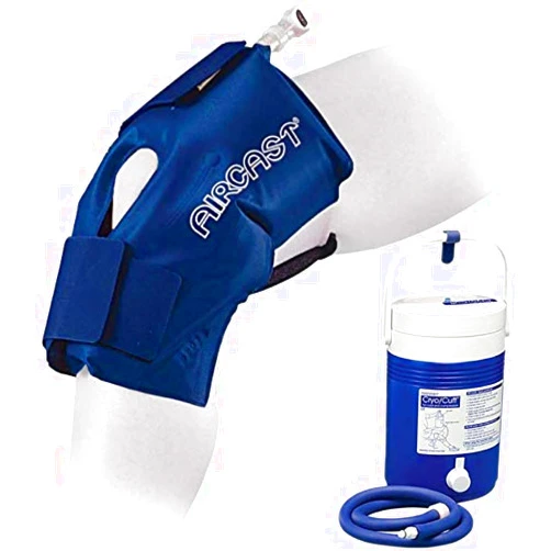 Aircast Cryo Cuff Cold Therapy Knee Solution - Blue - Large, Non Motorized, Gravity-fed System, 1count