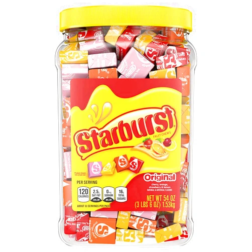 Un branded Starburst Fruit Chews, Original, 54 oz