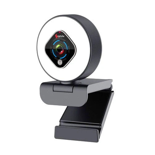 Angetube Streaming Webcam 1080P with Ring Light - HD Web Camera with Digital Zoom Autofocus for Computer PC Laptop Mac 962 USB Web Cam for Gaming Xbox Google Meet